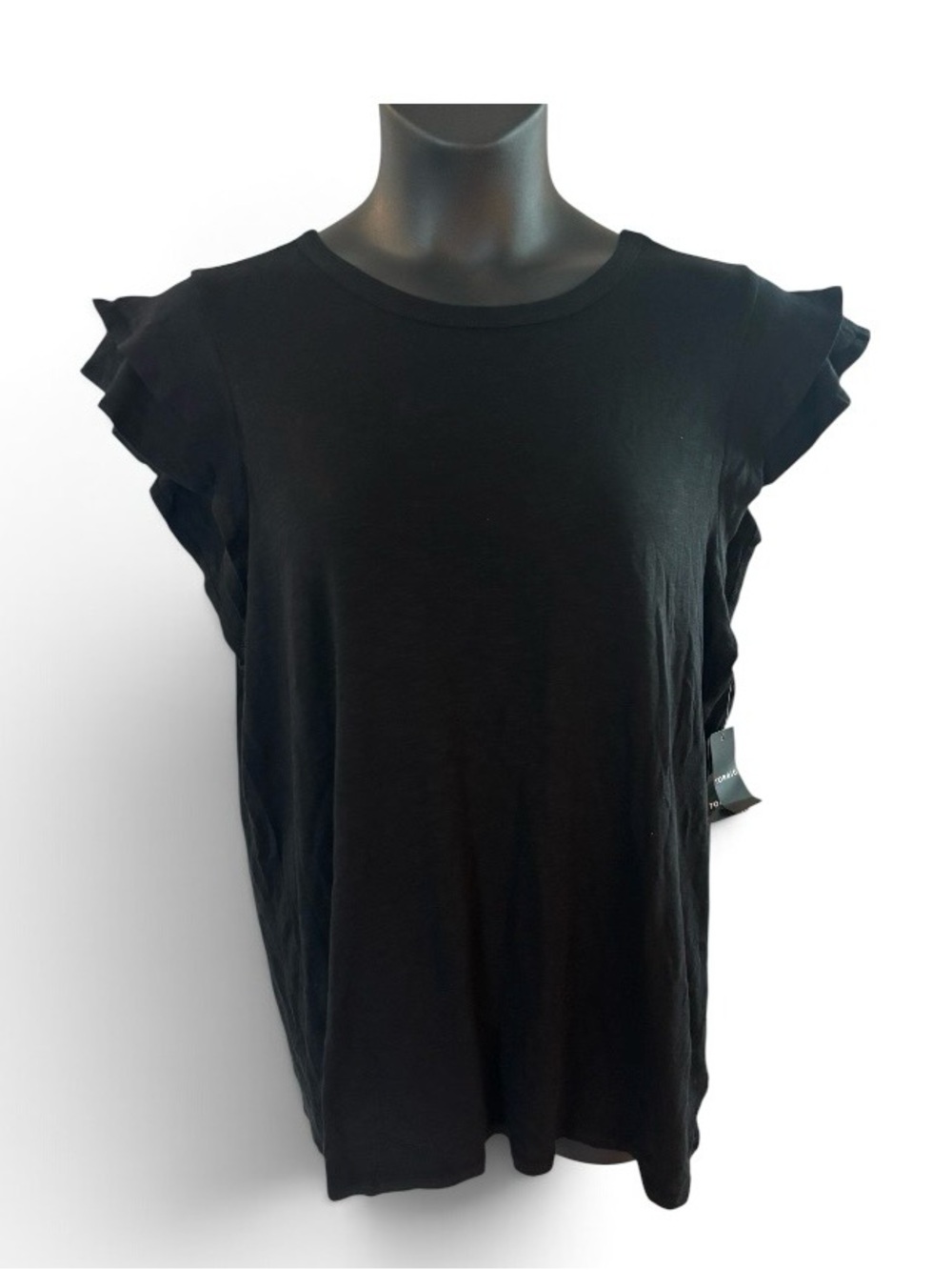 Torrid Ruffle Sleeve Black Women's Tee